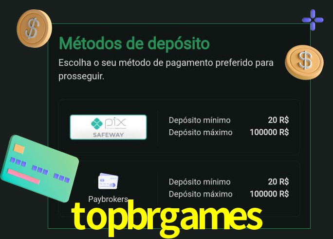 O cassino topbrgames oferece uma grande variedade de métodos de pagamento